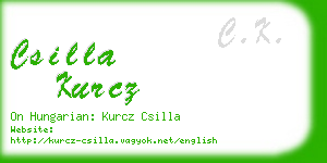 csilla kurcz business card